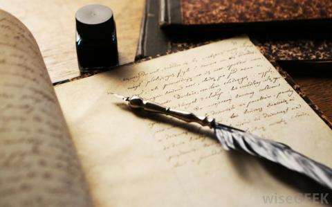 quill-ink-pot-and-poetry-book